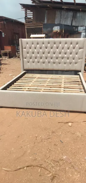 Modernize Beds New Brands 6by6 in White Leather Cloth