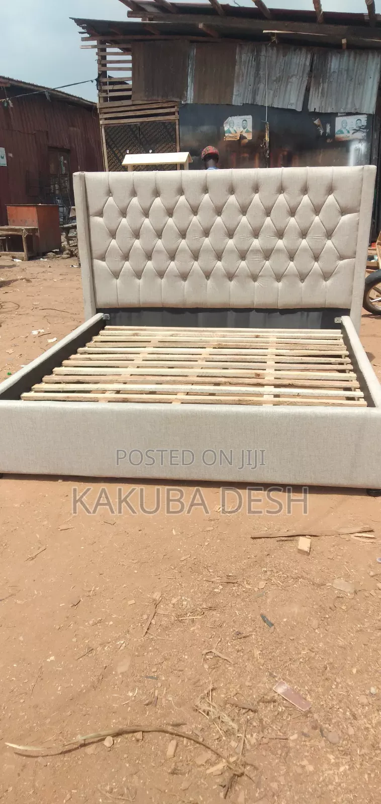 Modernize Beds New Brands 6by6 in White Leather Cloth