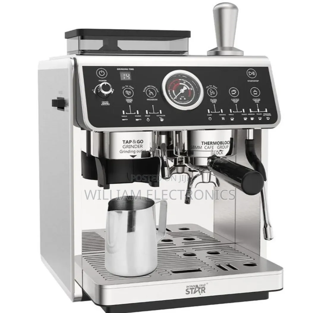 Winningstar 20bar Commercial Espresso CoffeeMaker Machine With Grinder