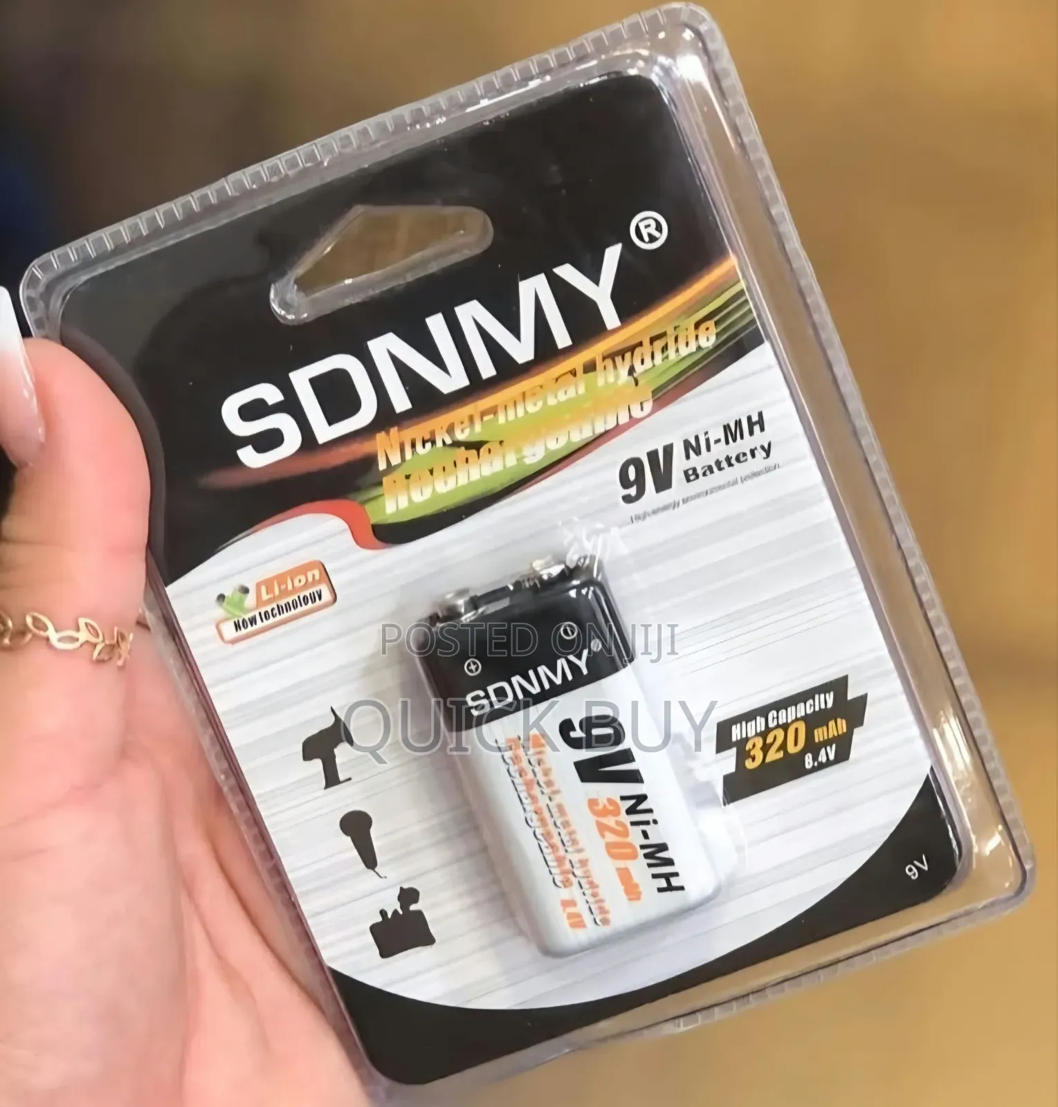 SDNMY 9V Ni-Mh Rechargeable Battery
