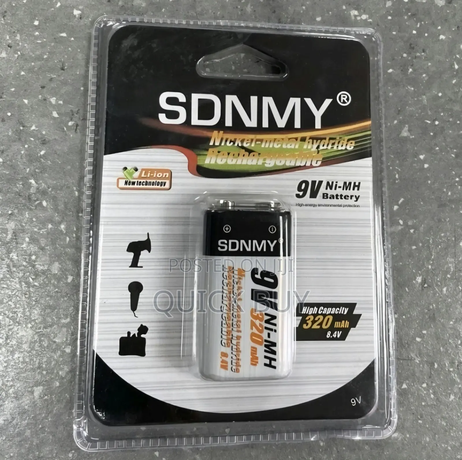 SDNMY 9V Ni-Mh Rechargeable Battery