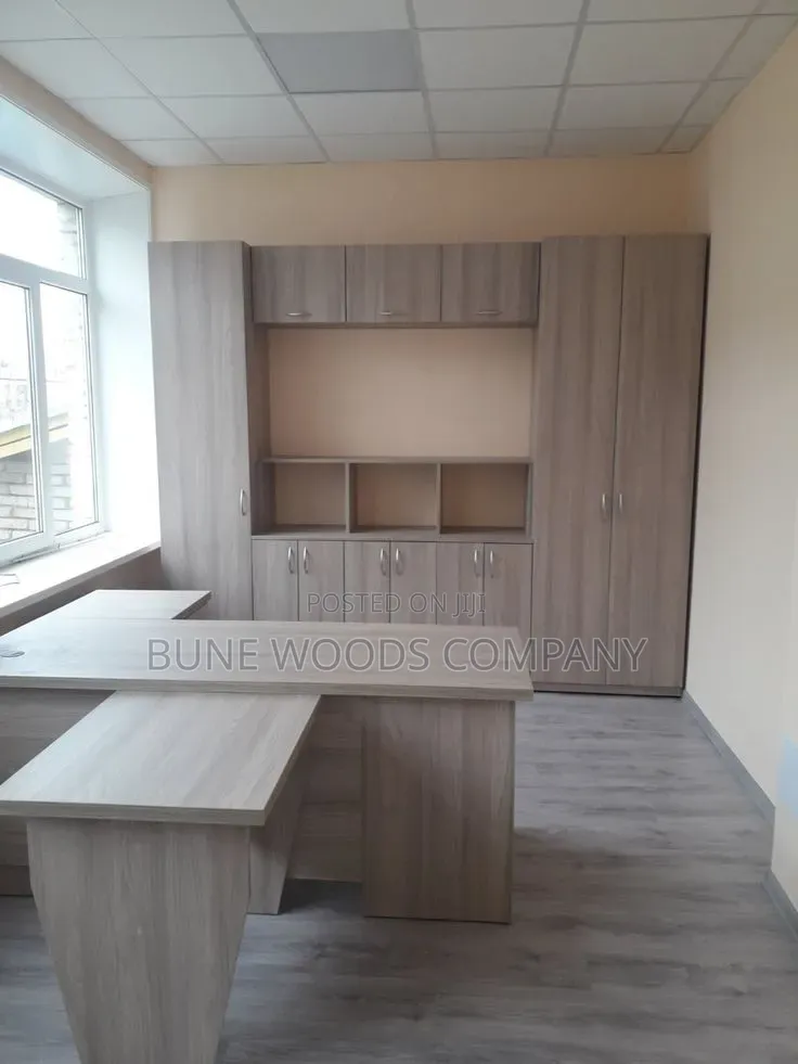 Director Executive Ceo Desk Office Table With File Cabinet Bookshelf
