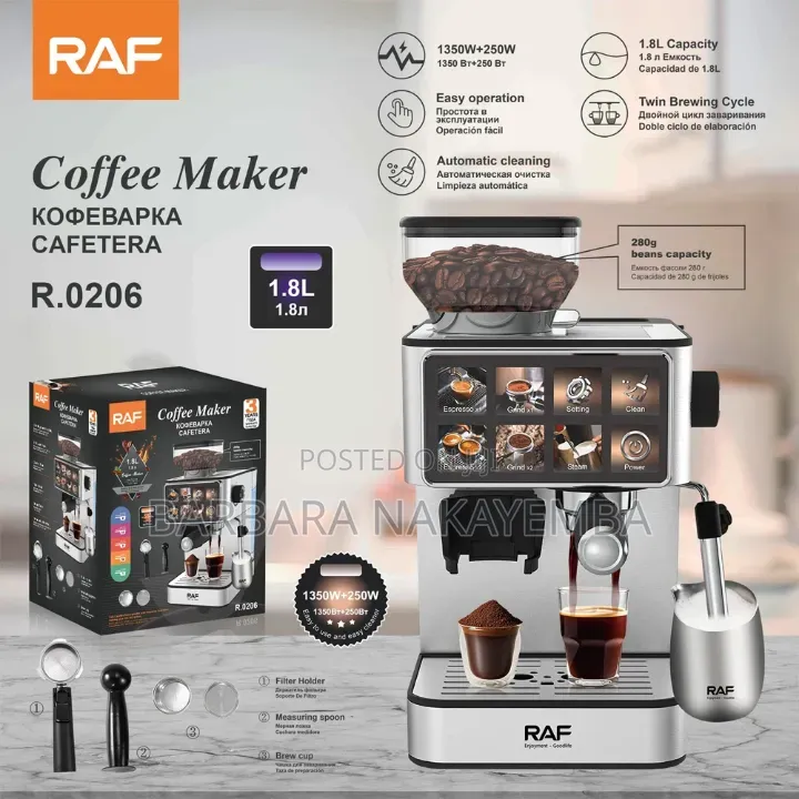 RAF Espresso Machine With Coffee Grinder