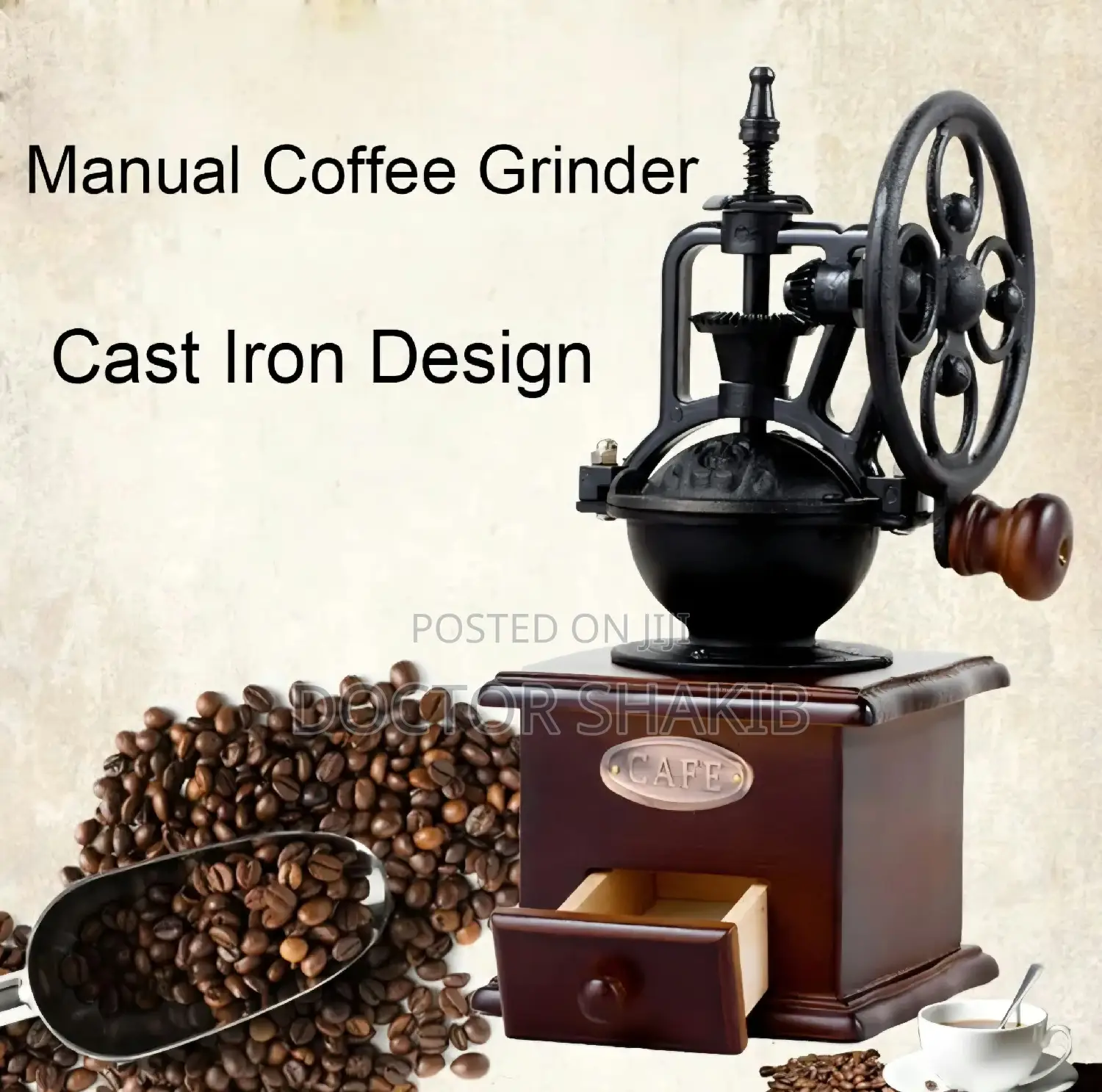 Classic, Manual Wooden Coffee Grinder