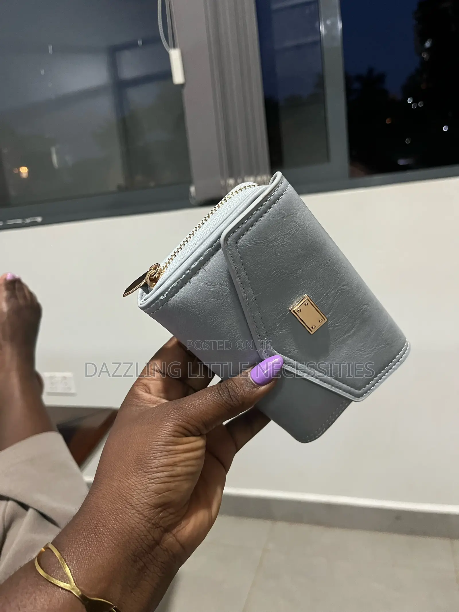 Light Gray Envelope Wallet for Ladies