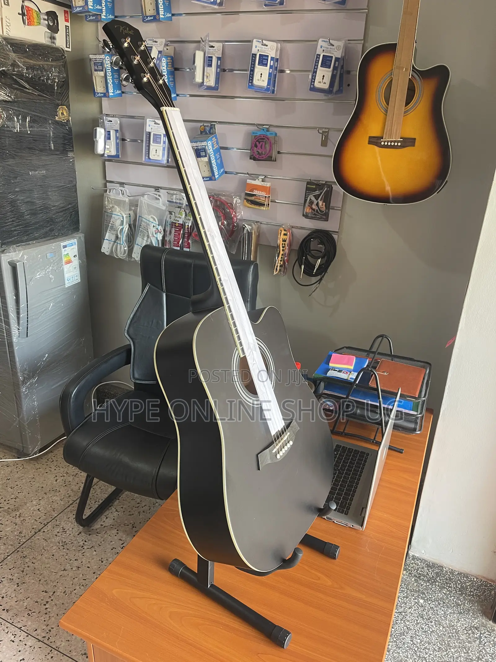 Perfect Rythim Brandnew Black Color Acoustic Guitar