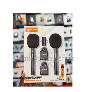 Plokama WM-60 Wireless Dual Microphone With Handheld Stick for Android