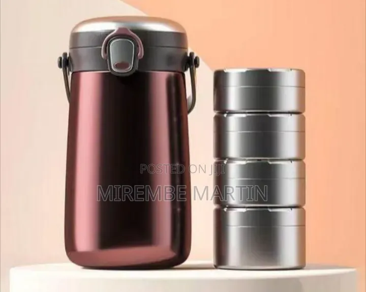 Premium Insulated Thermal Lunch Jar With Stacking Containers -
