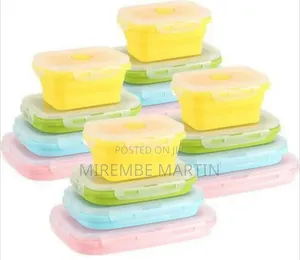 Versatile Collapsible Silicone Food Storage Container Set (Pack of 4)