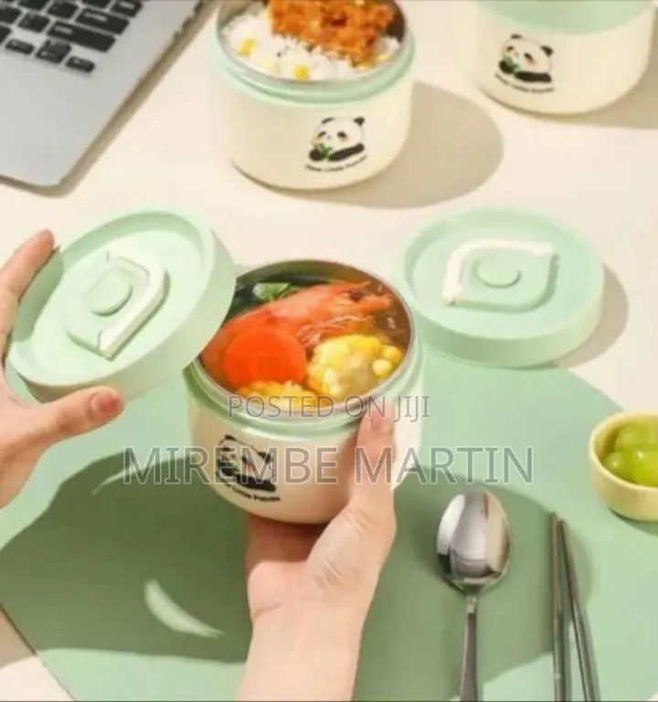 Adorable Panda Insulated Lunch Box Set With Cutlery