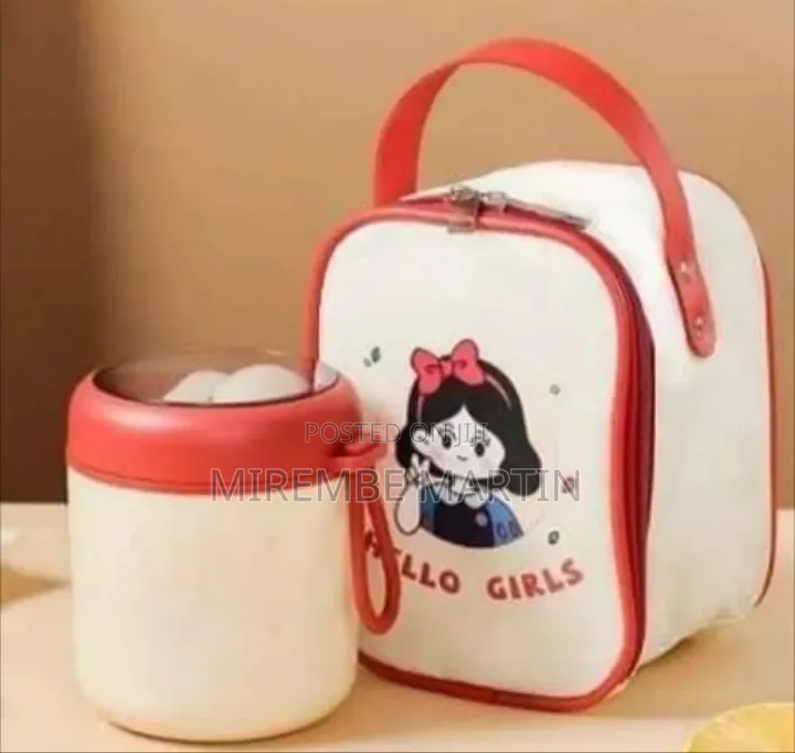 Portable Insulated Food Jar and Lunch Bag Set