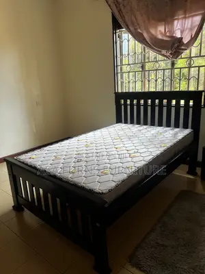 4by6 Balck Wooden Bed