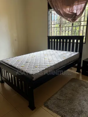 4by6 Balck Wooden Bed
