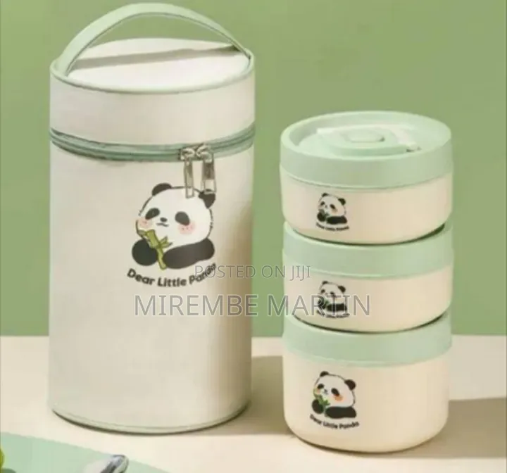 Adorable Stackable Thermal Lunch Container Set With Insulated Bag