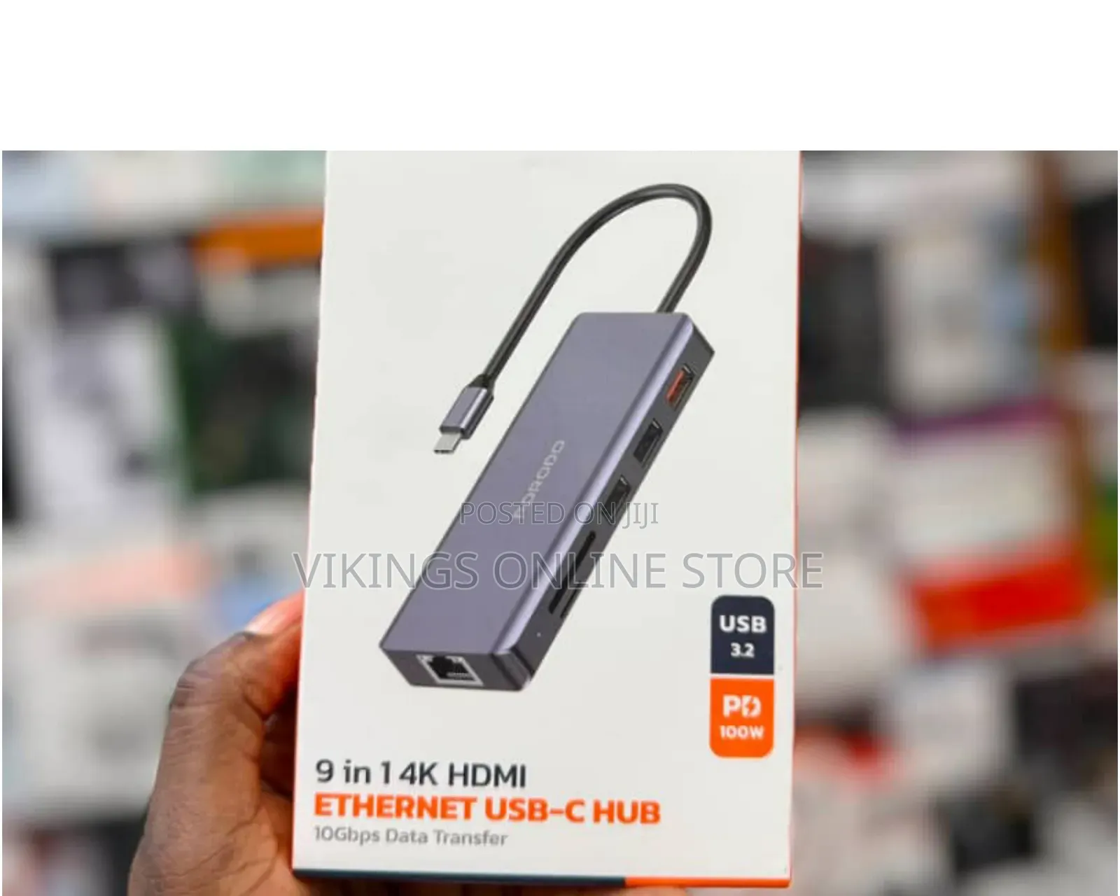 Porodo 9 in 1 Ethernet USB -C Hub
