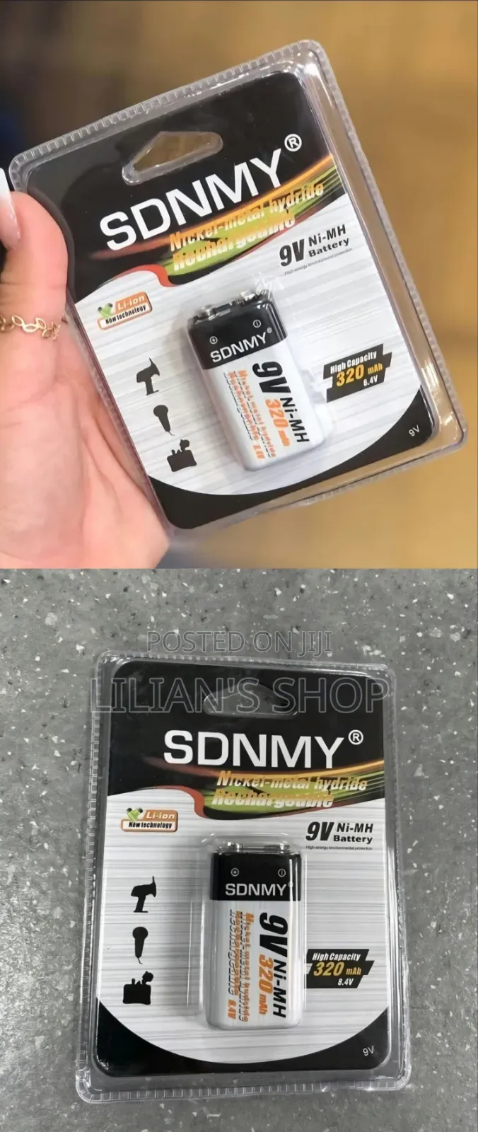 SDNMY 9V Ni-Mh Rechargeable Battery