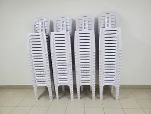 White Plastic Chairs_Heavy Duty and Stackable