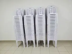 White Plastic Chairs_Heavy Duty and Stackable