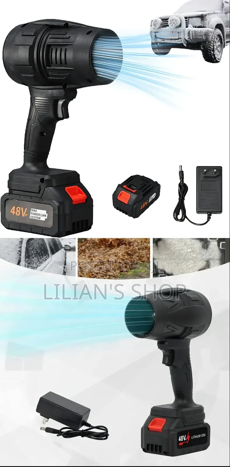 Cordless Heavy-Duty Leaf Blower(Turbo Jet Blower)