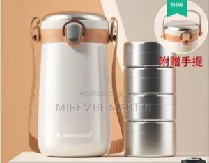 Elegant Vacuum Insulated Food Flask / Thermal Lunch Container Set