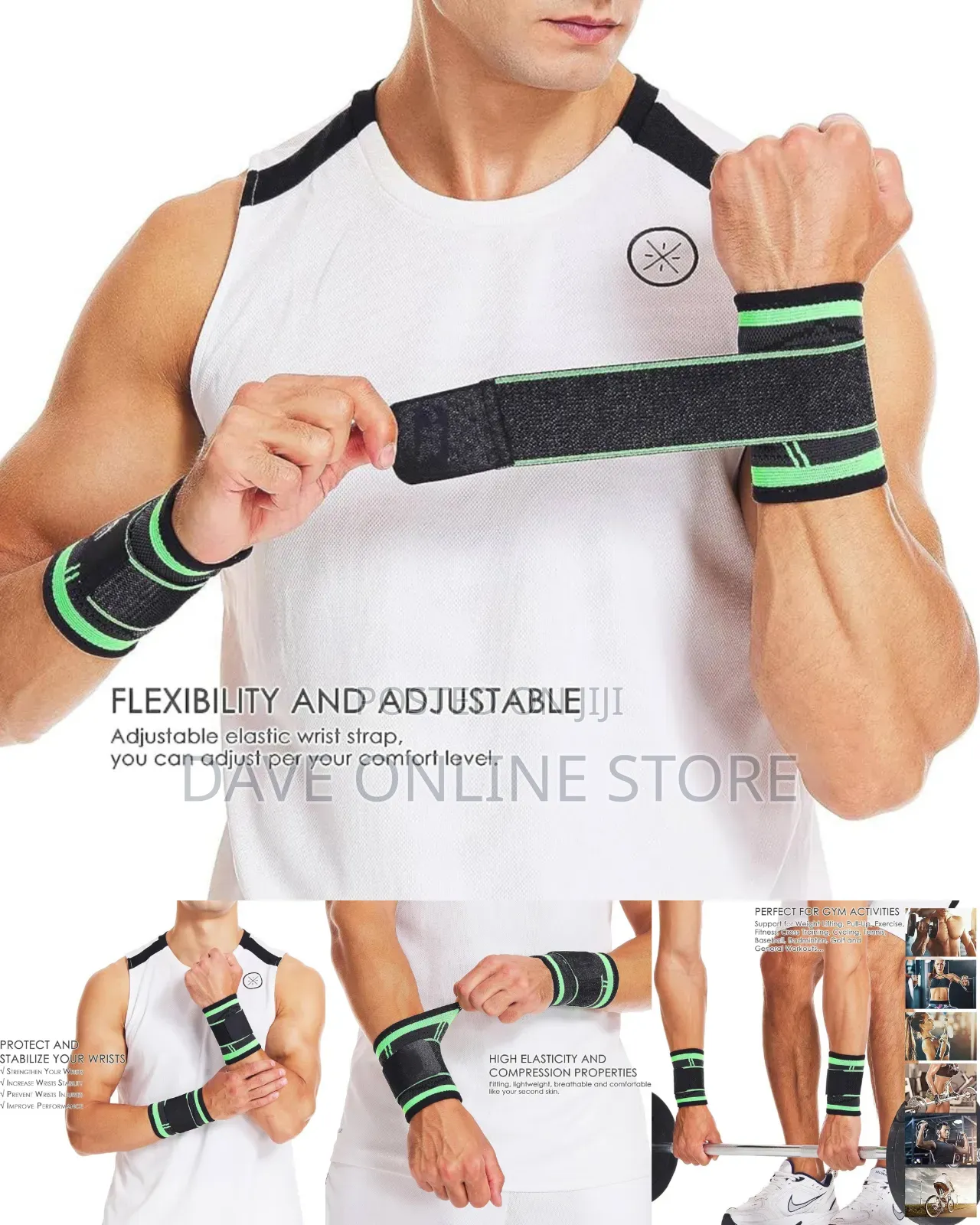 Elastic Compression Wrist Support Wraps