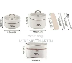 Stackable Insulated Thermal Lunch Box Set With Insulated Bag