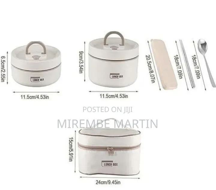Stackable Insulated Thermal Lunch Box Set With Insulated Bag