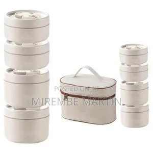 Portable Stackable Thermal Lunch Box With Insulated Carrying Bag -
