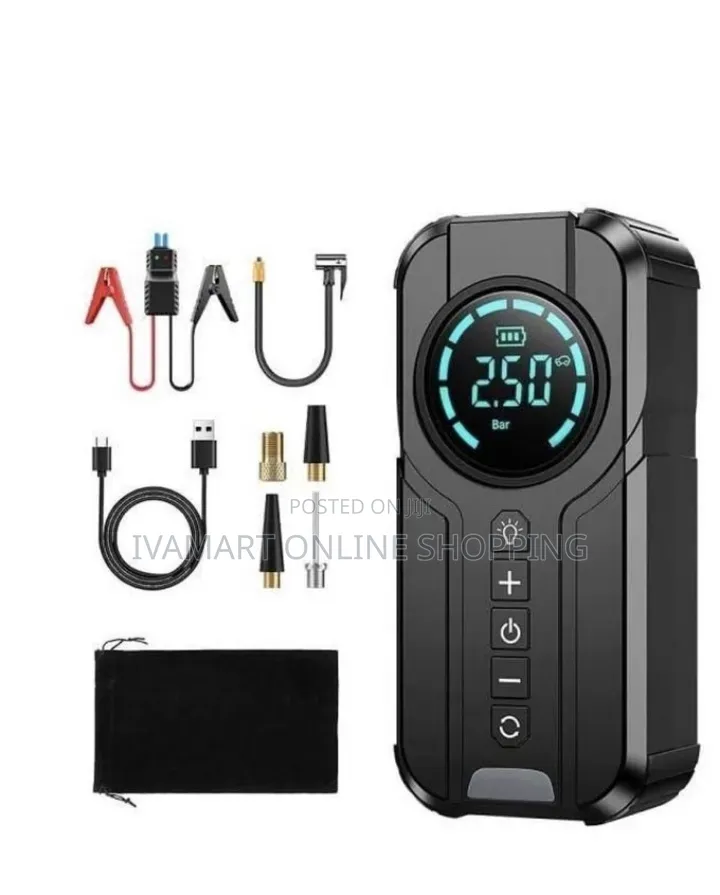4-in-1 Portable Car Jump Starter With Built-in Air Pump - Model 1920