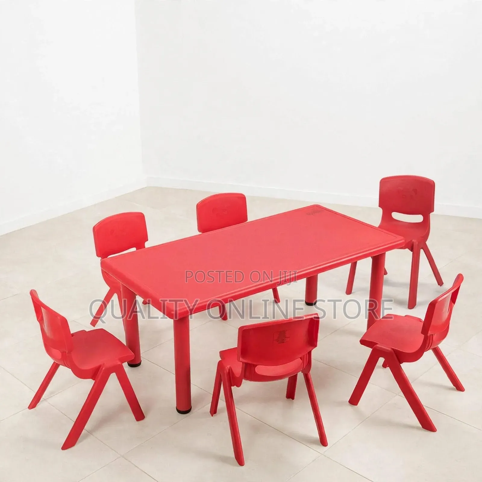A Set of 6kids Plastic Chairs and Table Kids Plastic Chairs and Table