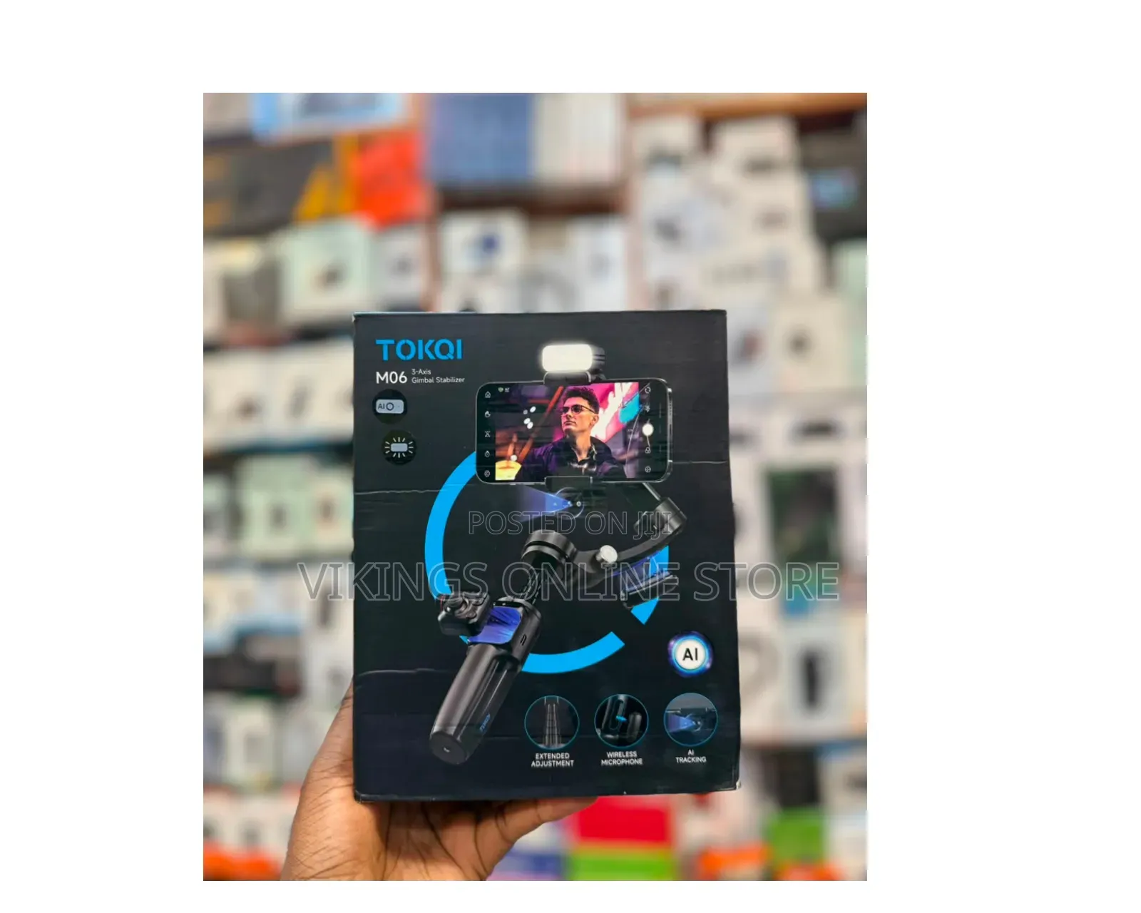 TOKQI M02 3-Axis Handheld Gimbal Stabilizer Cell Phone Selfie Tripod