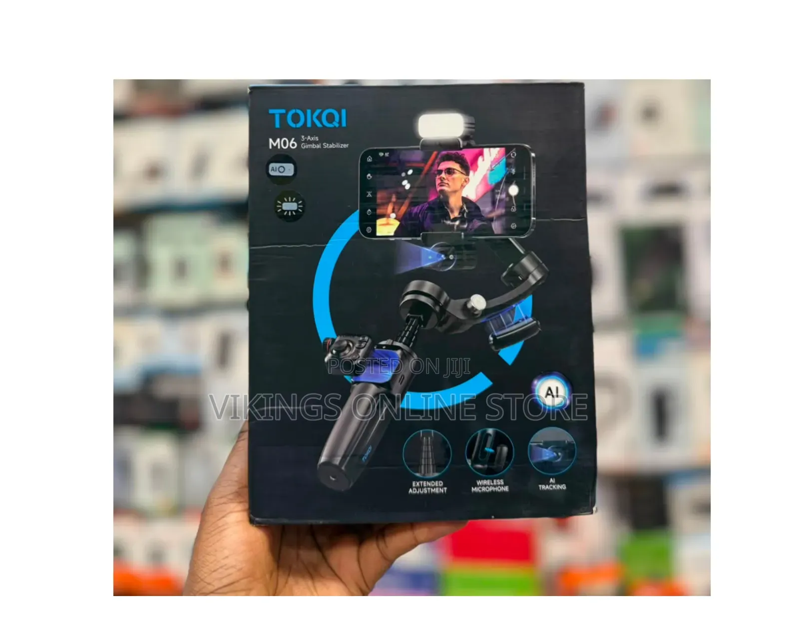 TOKQI M02 3-Axis Handheld Gimbal Stabilizer Cell Phone Selfie Tripod