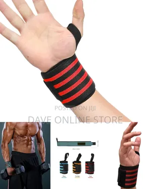Pair of Heavy-Duty Gym Wrist Wraps