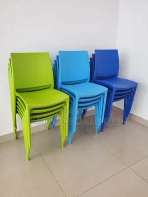 Lemon/Light Blue/Dark Blue Plastic Chairs Plastic Chairs