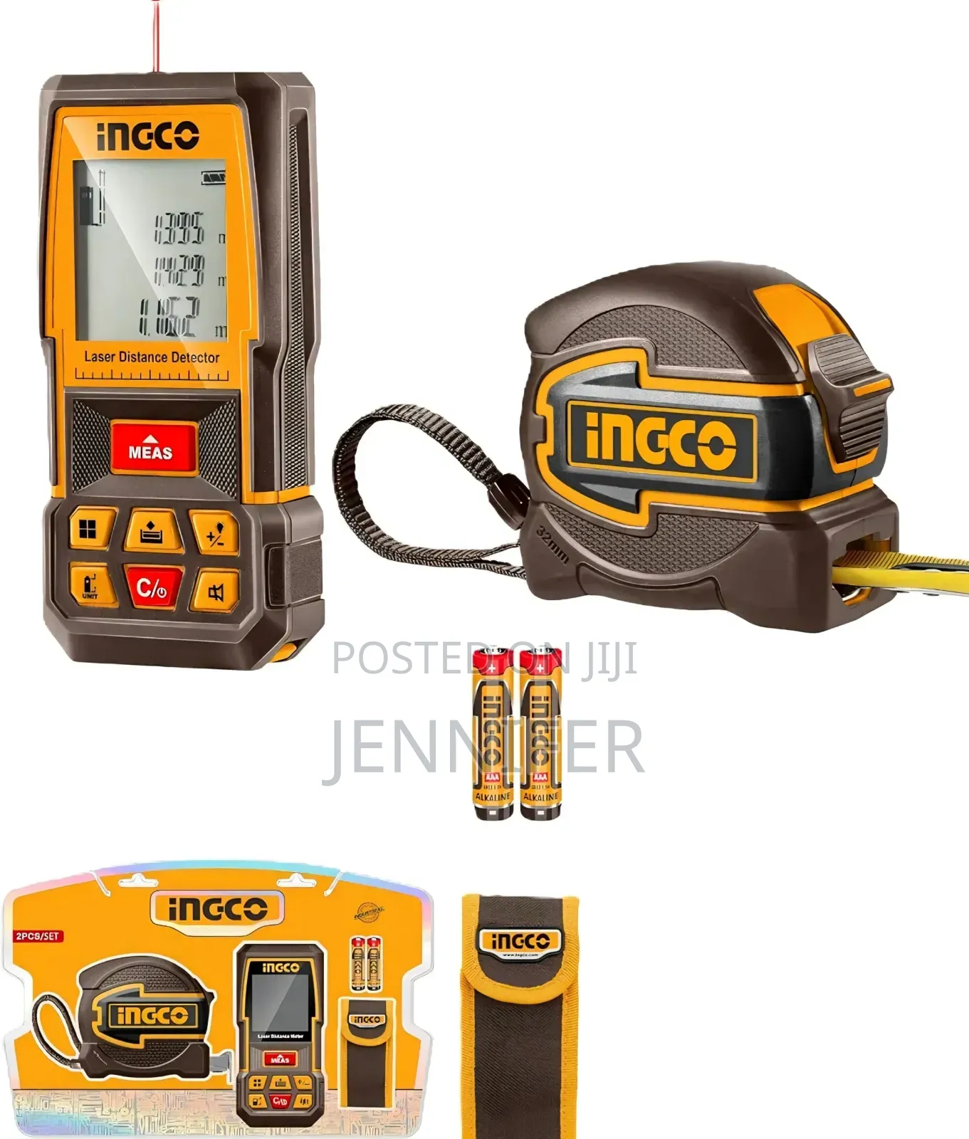 INGCO Laser Distance Detector Combo Kit