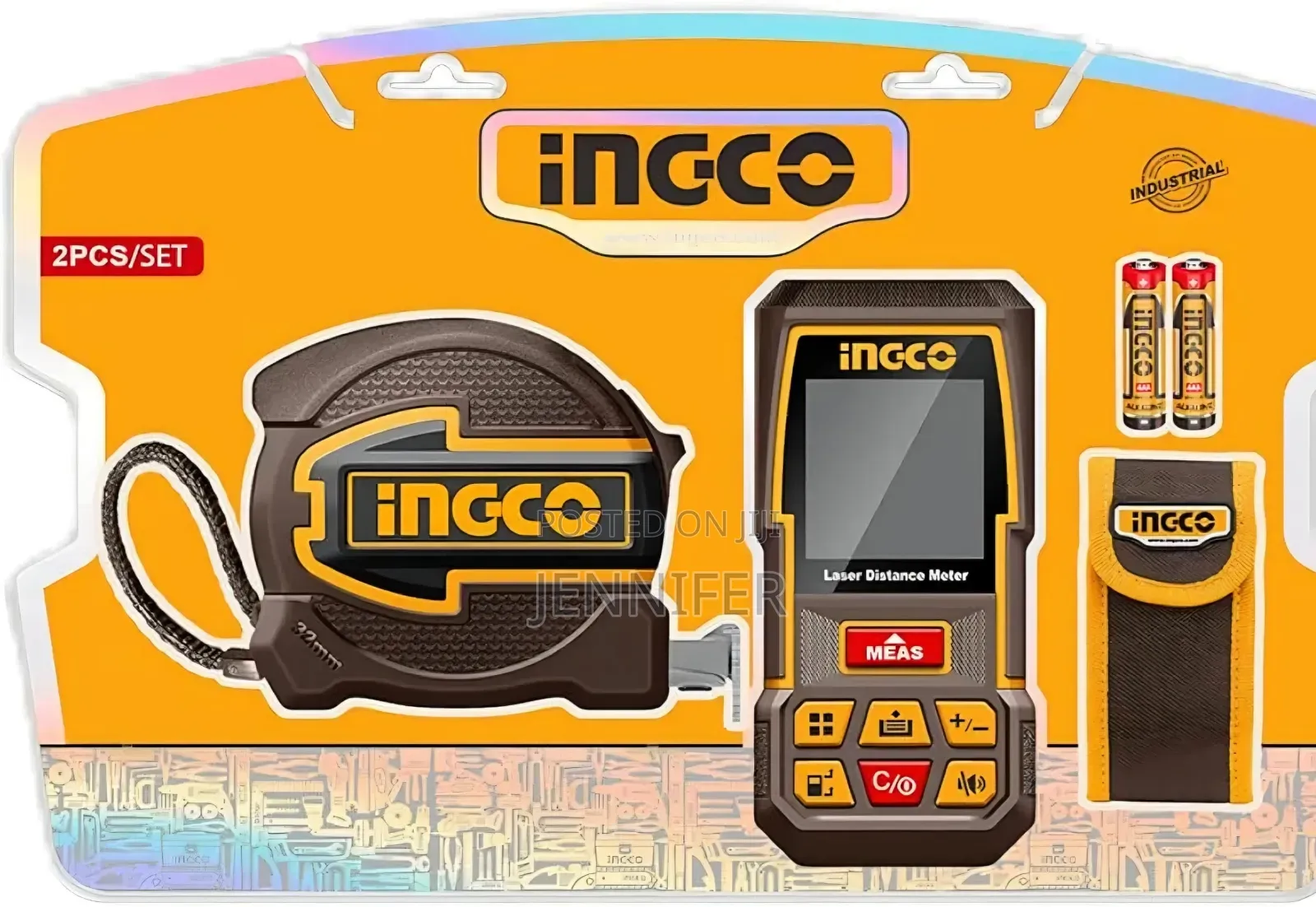 INGCO Laser Distance Detector Combo Kit