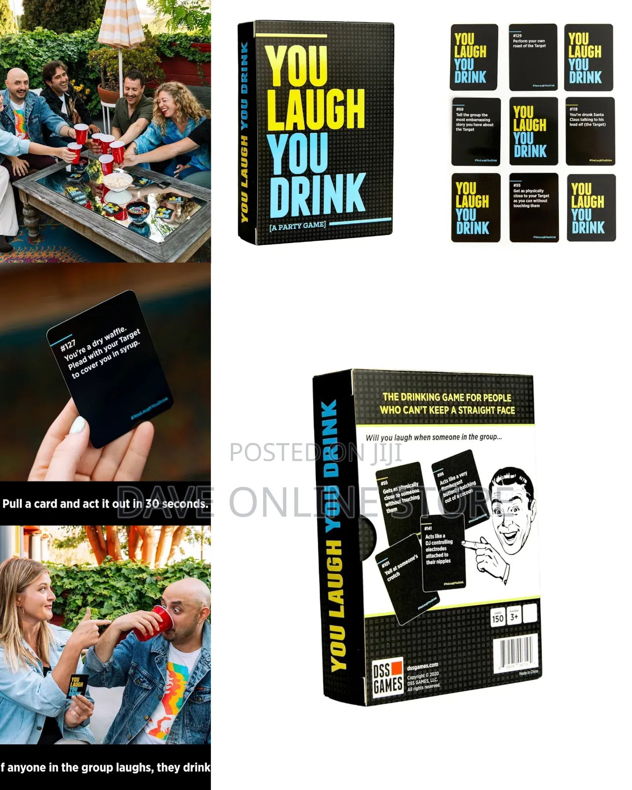 You Laugh You Drink" Party Game. It Is a Hilarious Adult Card Game