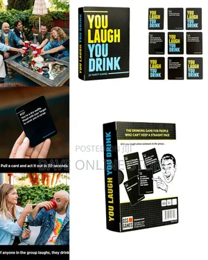 You Laugh You Drink" Party Game. It Is a Hilarious Adult Card Game