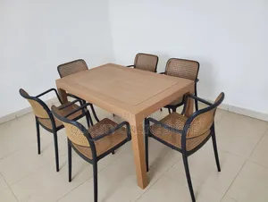 Rectangular Plastic Table and Chairs Plastic Table and Chairs Brown