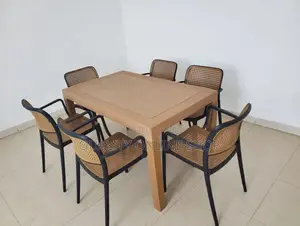 Rectangular Plastic Table and Chairs Plastic Table and Chairs Brown