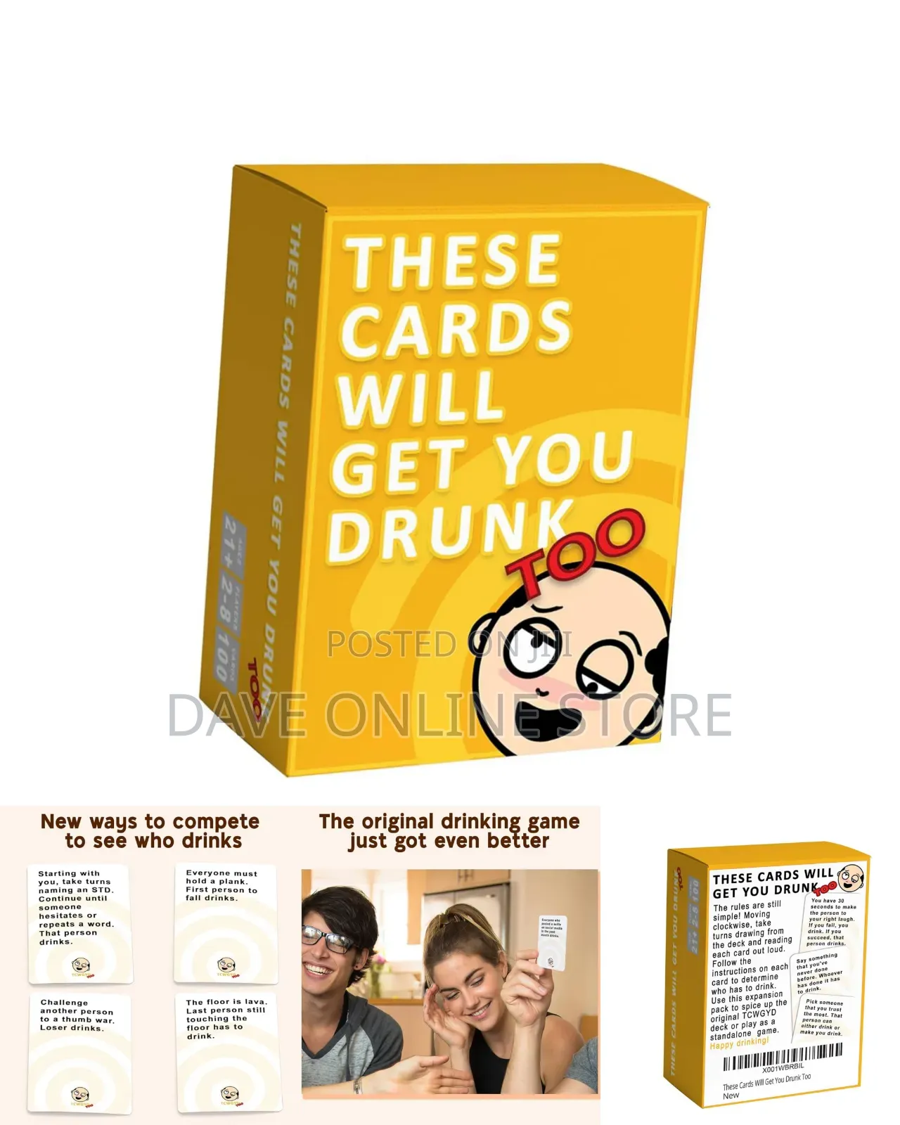 These Cards Will Get You Drunk Too" Expansion Pack, an Adult Party
