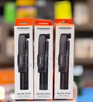 Porodo Bluetooth Selfie Stick With Tripod Stand Remote Shutter
