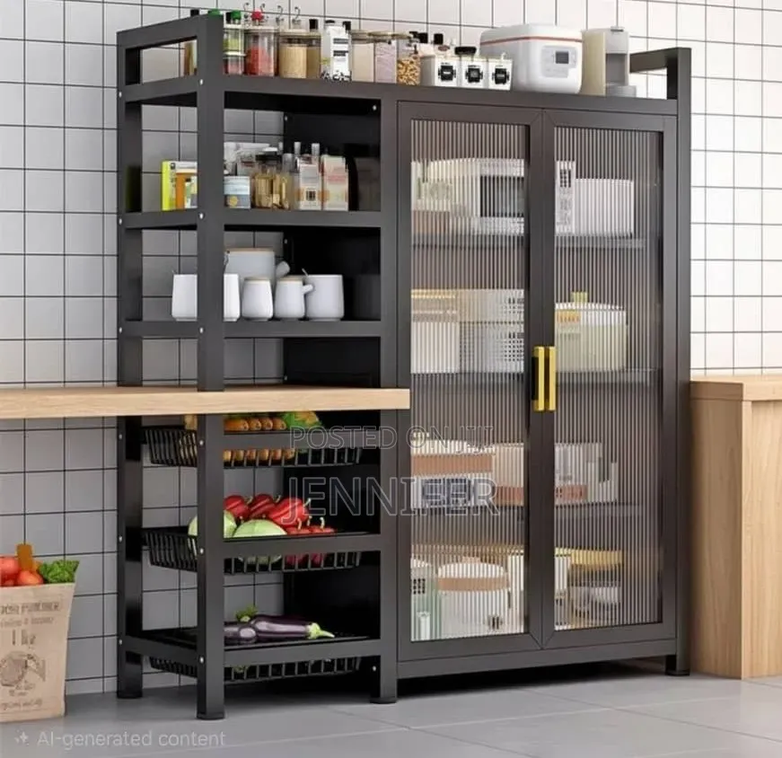 Multi-Functional Kitchen Baker's Rack Pantry Cabinet