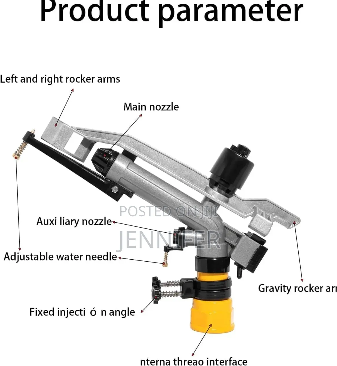 Long-Range Agricultural Impact Rain Gun Sprinkler