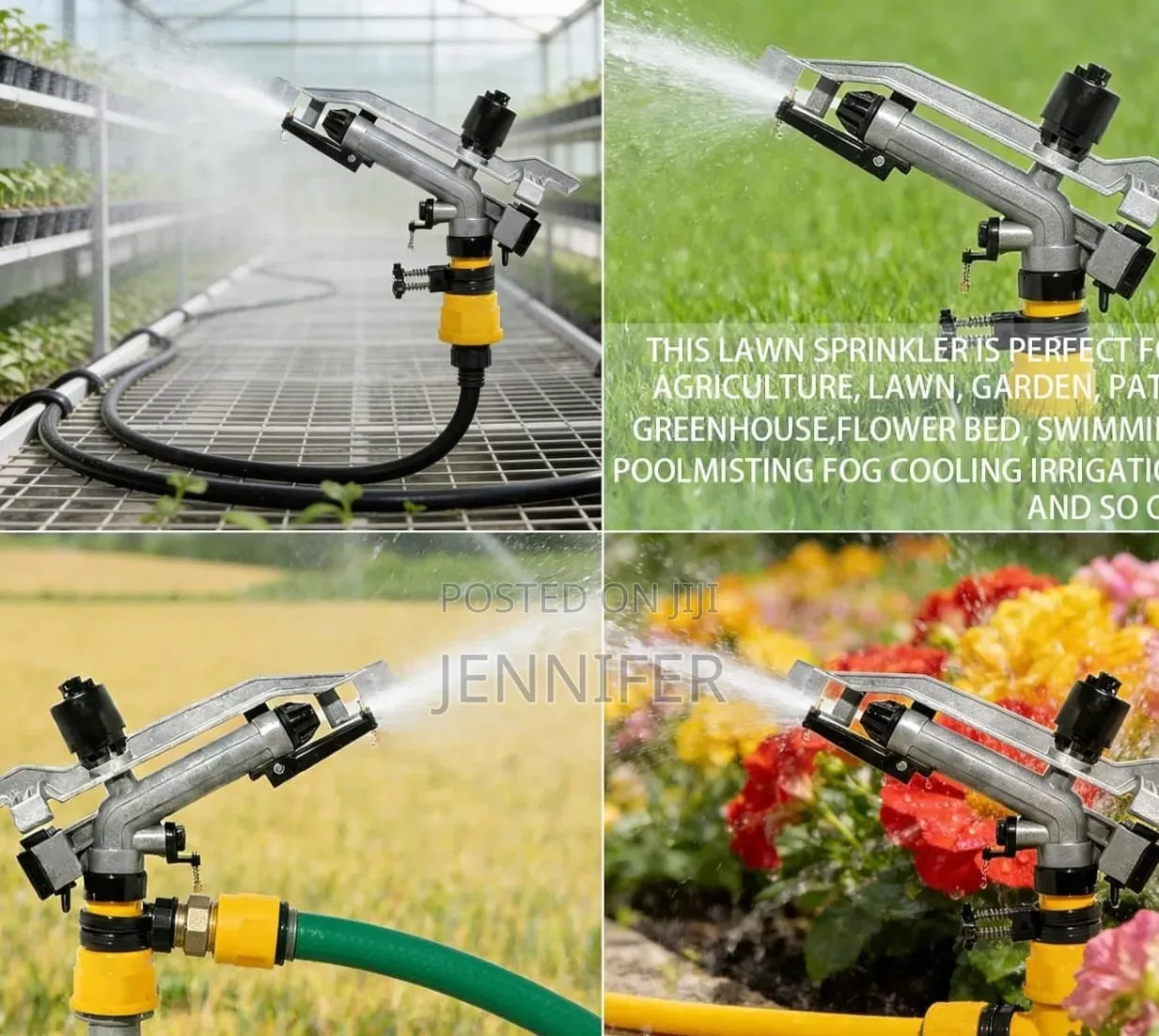 Long-Range Agricultural Impact Rain Gun Sprinkler