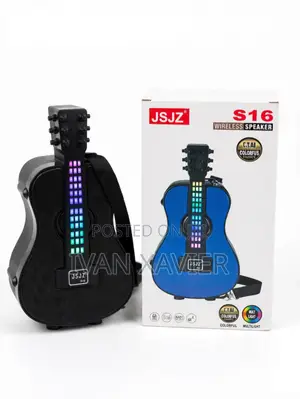 JSJZ S16 Guitar Wireless Bluetooth Speaker With Colorful LED Lights