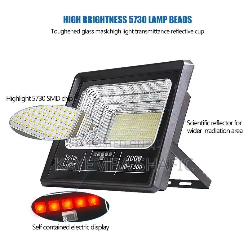 JD-T300 300W Solar LED Flood Light Outdoor Waterproof Security