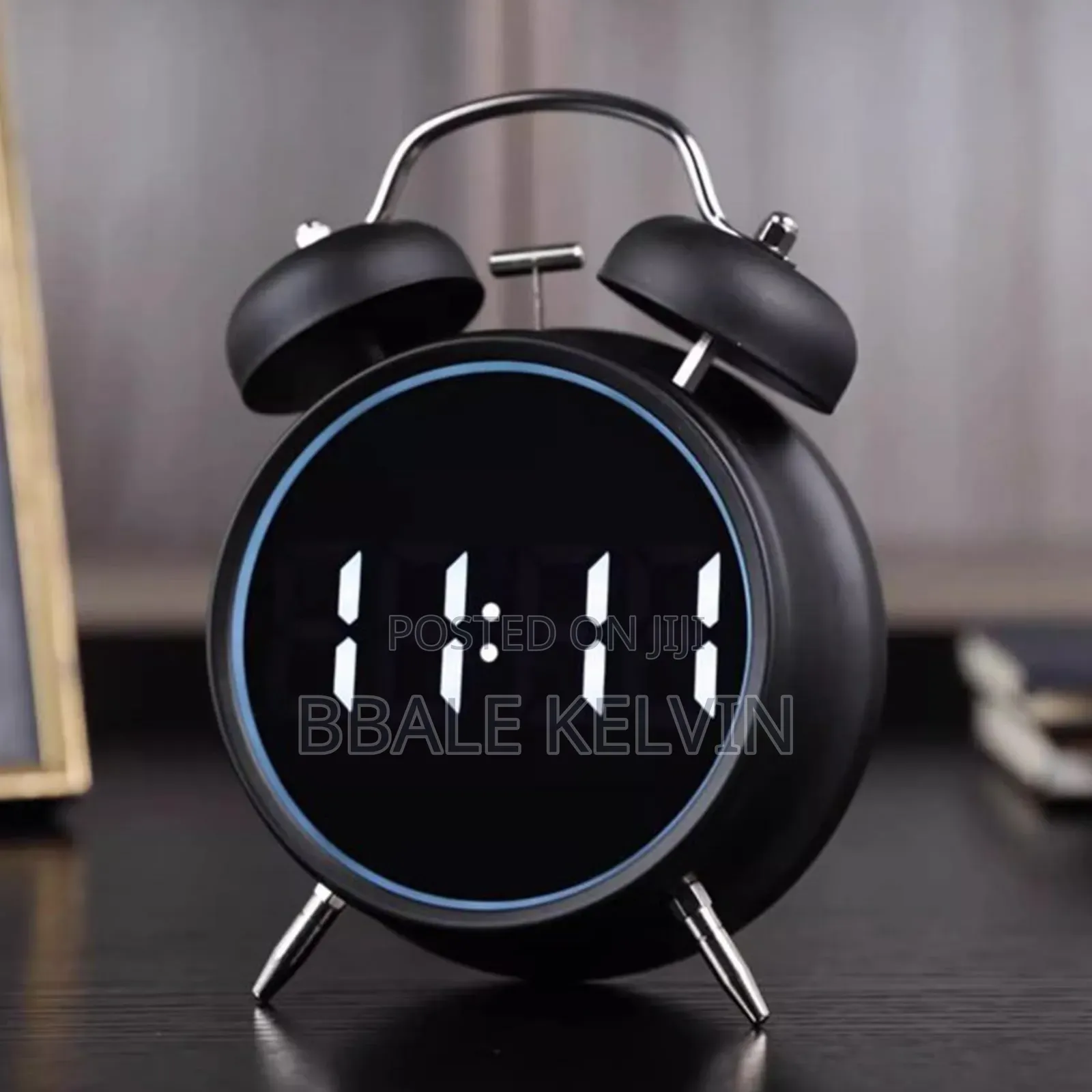 Digital Alarm Clock Extra Loud Time Display Twin Bell Decor