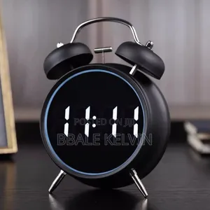 Digital Alarm Clock Extra Loud Time Display Twin Bell Decor