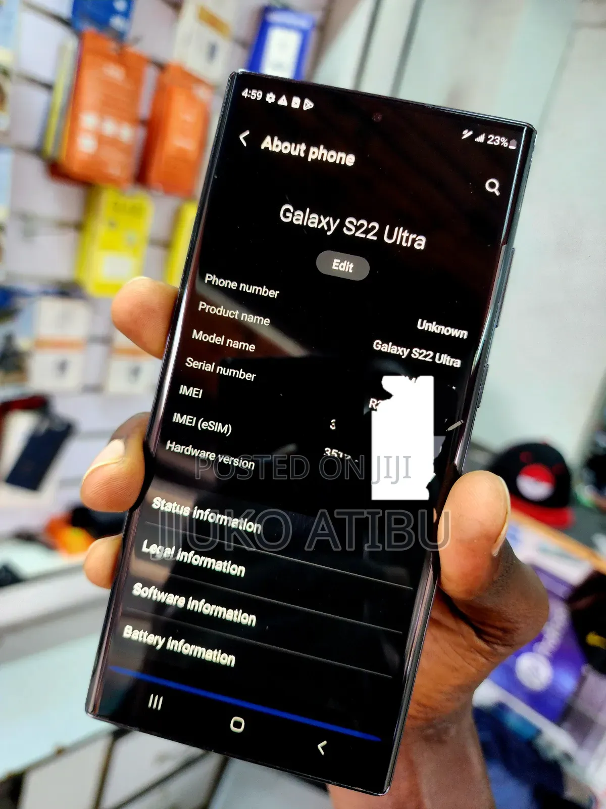 Samsung Galaxy S22 Ultra 5G 128 GB Black